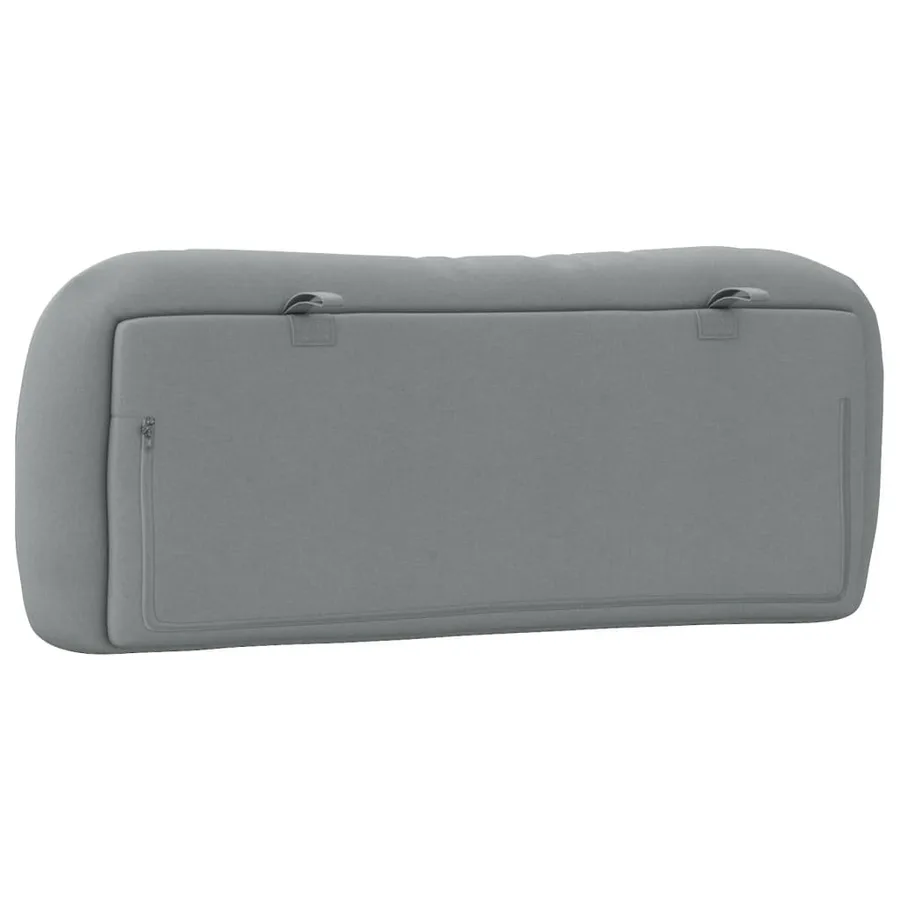 Coussin de tête de lit Hvar gris clair 100 cm tissu - 7