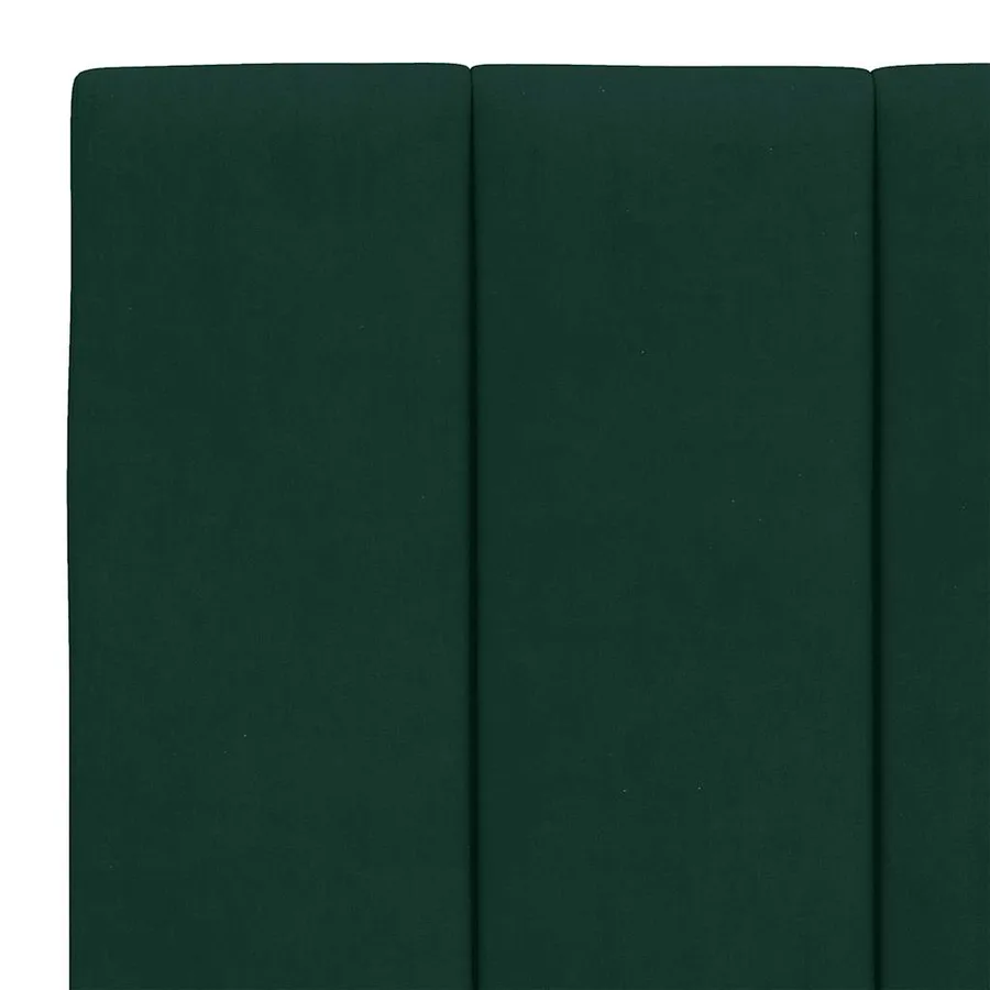 Cadre de lit avec LED sans matelas Hanko vert foncé 120x200cm velours - 11