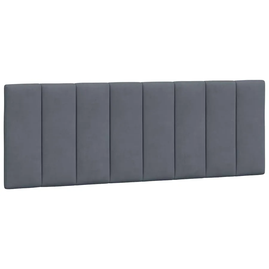 Cadre de lit sans matelas Hanko gris foncé 140x200 cm velours - 8