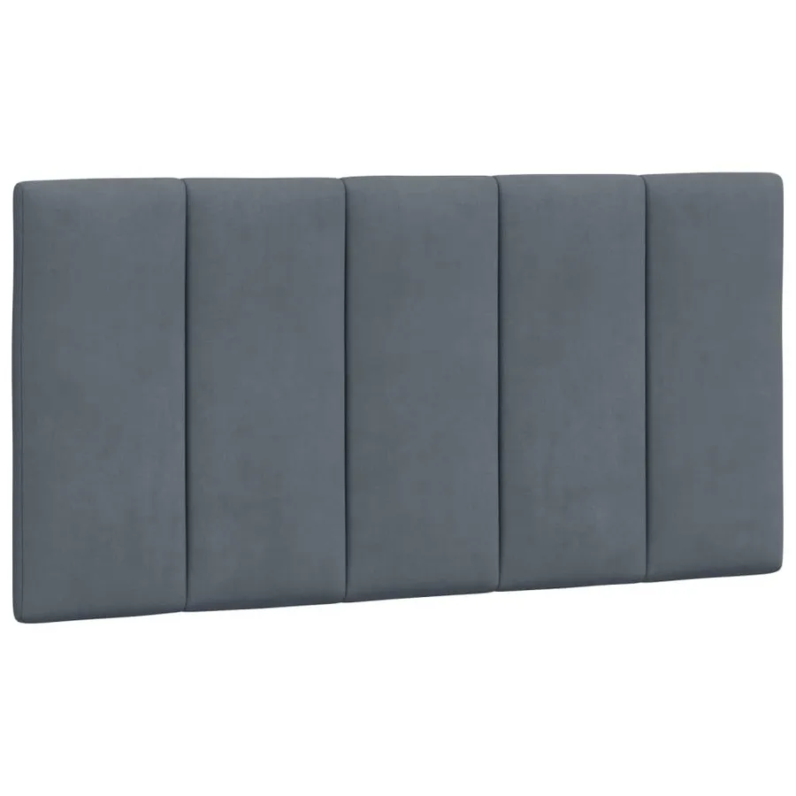 Cadre de lit avec LED sans matelas Hanko gris foncé 100x200cm velours - 10