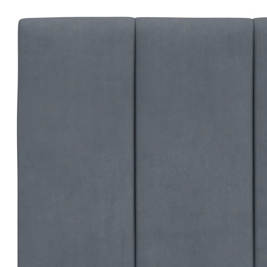 Cadre de lit avec LED sans matelas Hanko gris foncé 100x200cm velours - 11