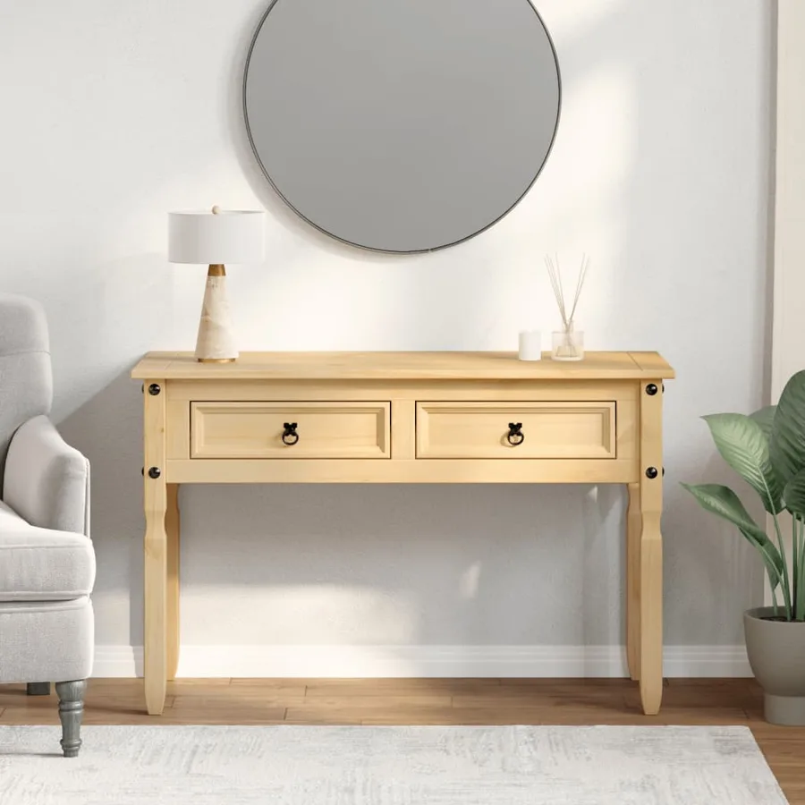 Table console Corona 115x46x73 cm bois de pin massif - 3