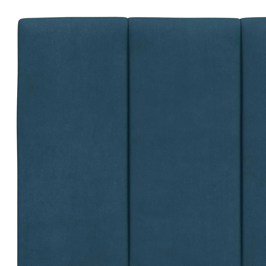 Cadre de lit avec LED sans matelas Hanko bleu 200x200 cm velours - 11