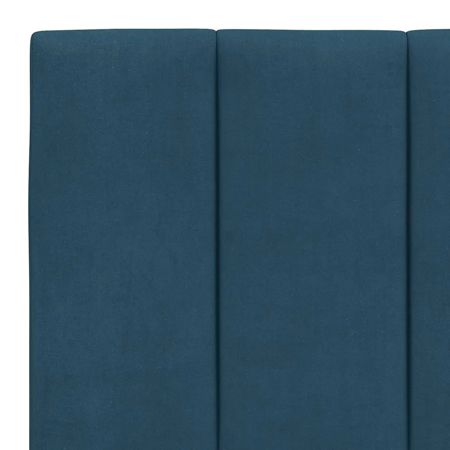 Cadre de lit sans matelas Hanko bleu 200x200 cm velours - 10