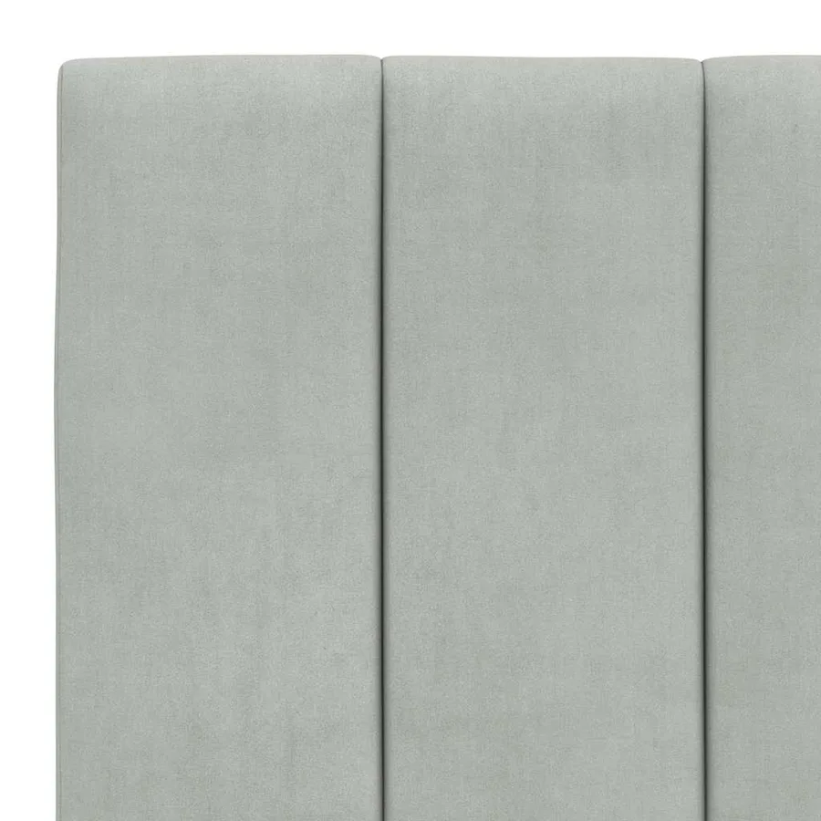 Cadre de lit sans matelas Hanko gris clair 90x190 cm velours - 10