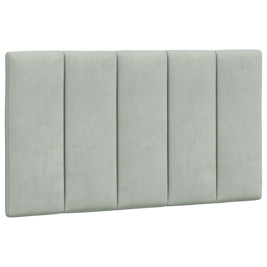 Cadre de lit sans matelas Hanko gris clair 90x190 cm velours - 8