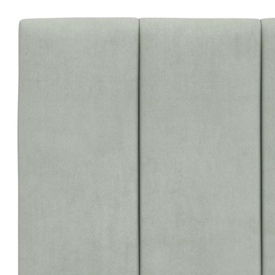 Coussin de tête de lit Hanko gris clair 100 cm velours - 8