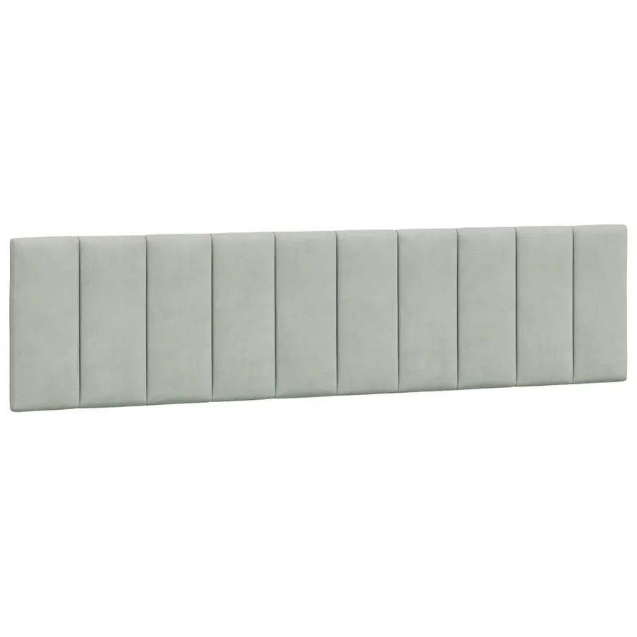 Cadre de lit sans matelas Hanko gris clair 200x200 cm velours - 8