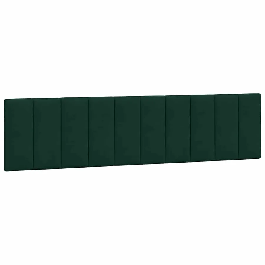 Lit avec matelas Hanko vert foncé 200x200 cm velours - 5
