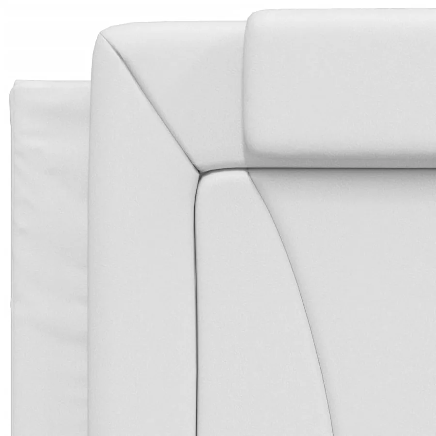 Lit Viana avec matelas blanc 90x200 cm similicuir - 7