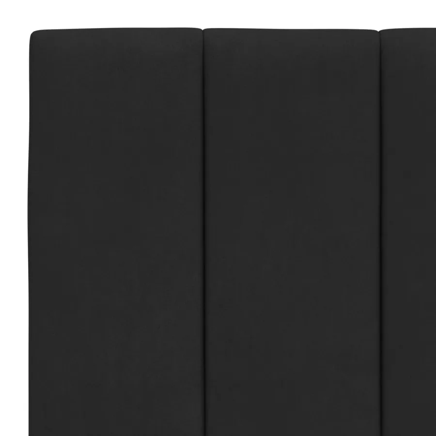 Lit avec matelas Hanko noir 180x200 cm velours - 6