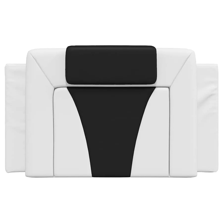 Coussin de tête de lit Viana noir et blanc 90 cm similicuir - 5