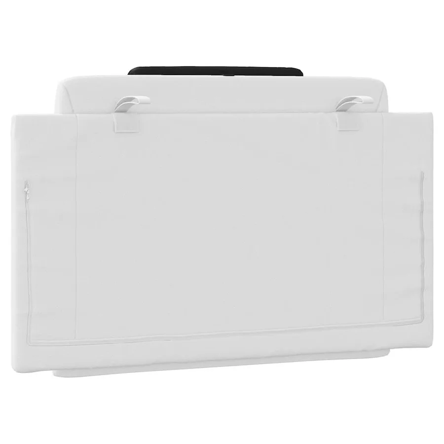 Coussin de tête de lit Viana noir et blanc 90 cm similicuir - 7