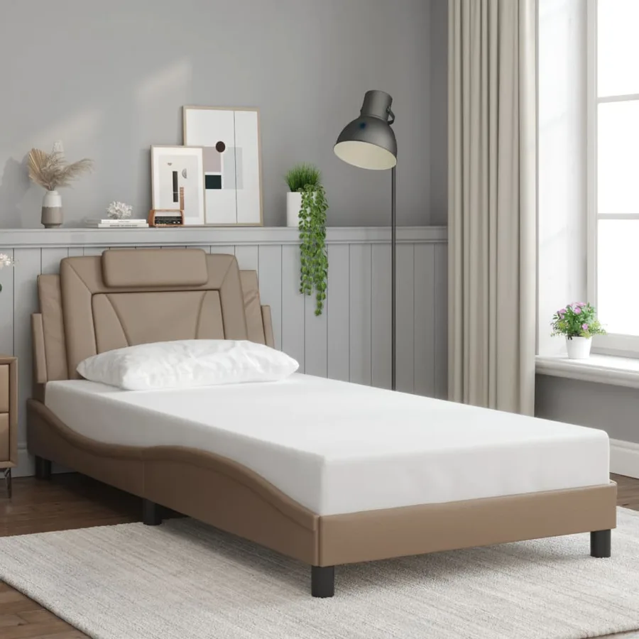 Cadre de lit Viana avec LED sans matelas cappuccino 100x200 cm - 4