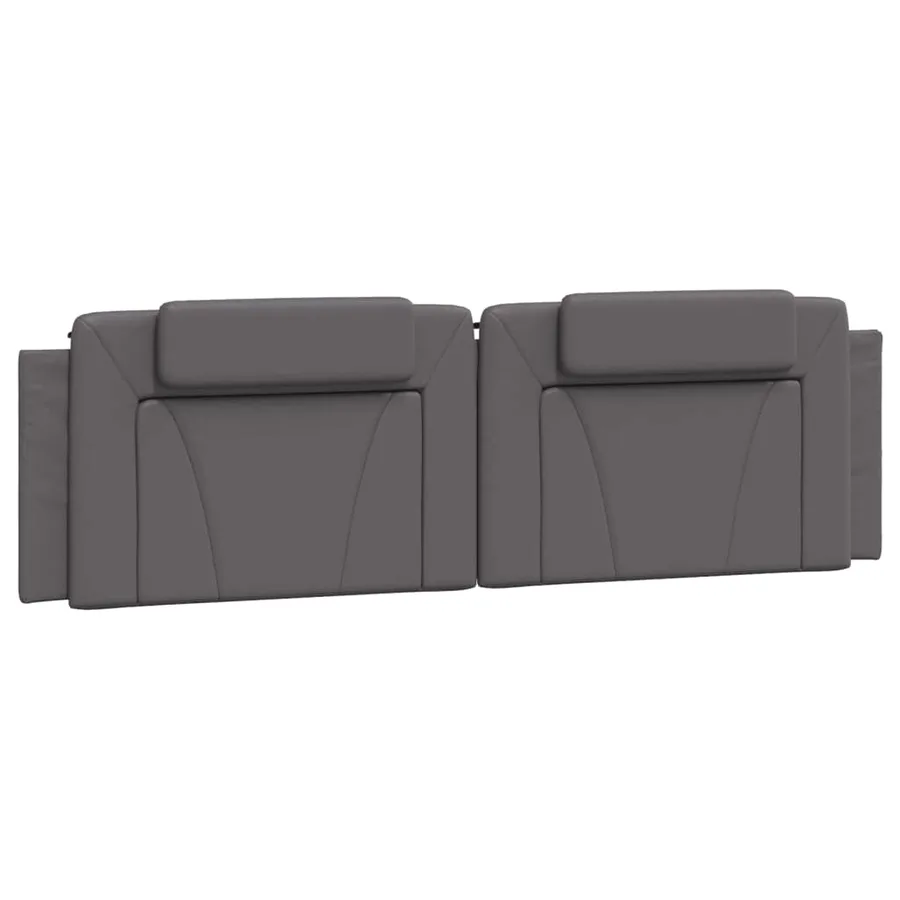 Lit Viana avec matelas gris 180x200 cm similicuir - 5