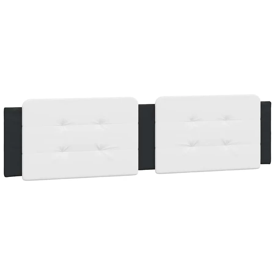 Cadre de lit sans matelas Zadar noir et blanc 200x200 cm similicuir - 8