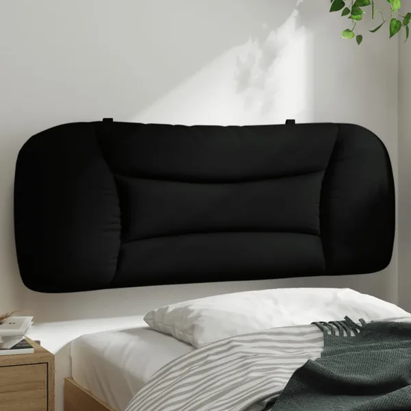 Coussin de tête de lit Hvar noir 100 cm tissu