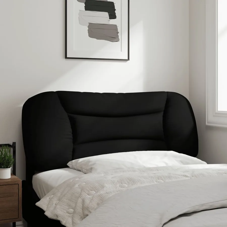 Coussin de tête de lit Hvar noir 100 cm tissu - 3