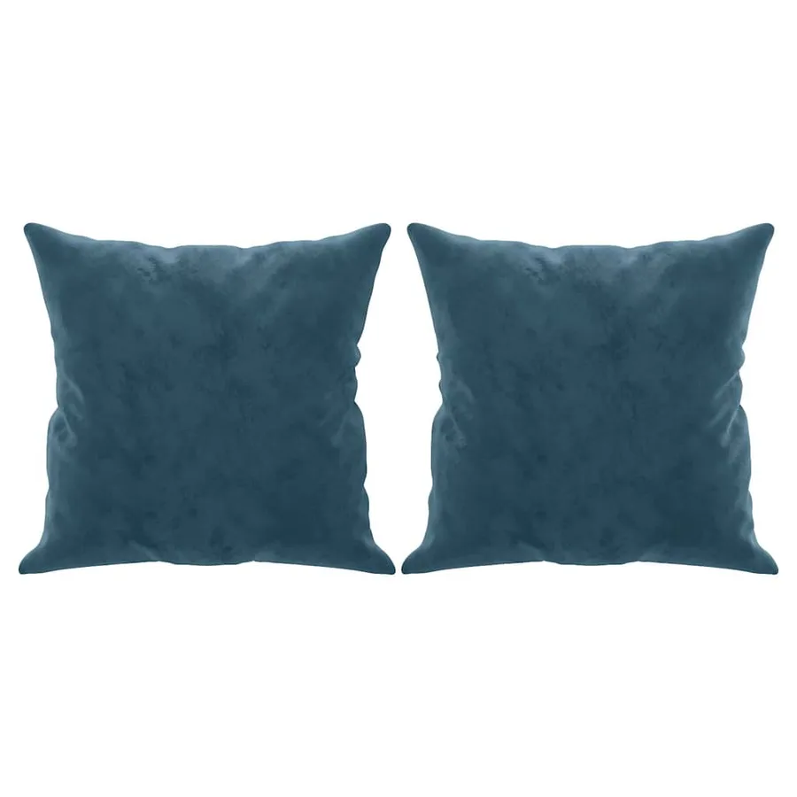 Canapé 3 places avec oreillers décoratifs bleu 180 cm velours - 5