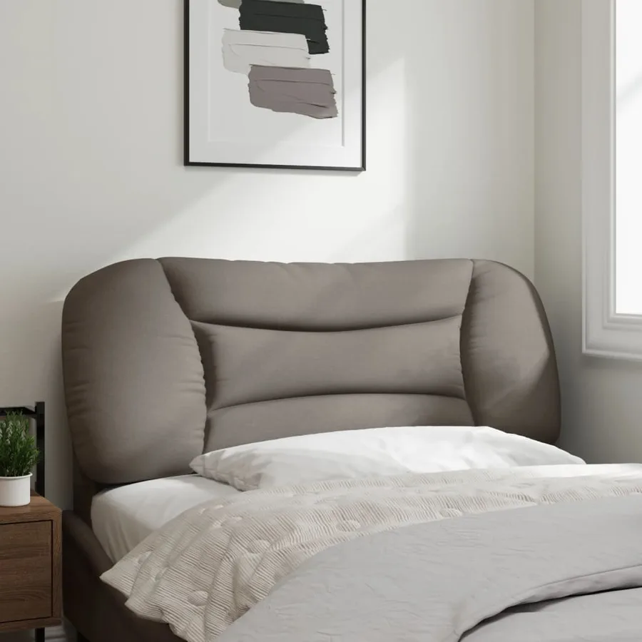 Coussin de tête de lit Hvar taupe 100 cm tissu - 3