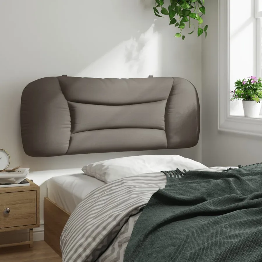 Coussin de tête de lit Hvar taupe 100 cm tissu - 4