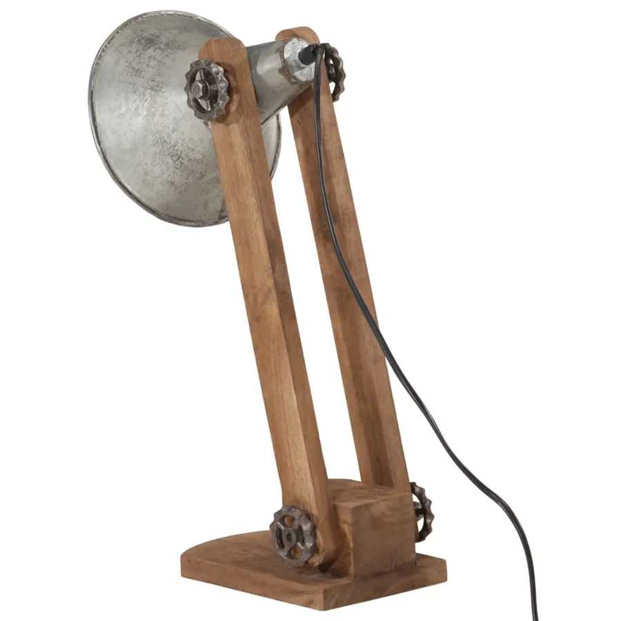 Lampe de bureau 25 W argent vintage 23x13x52 cm E27 - 5