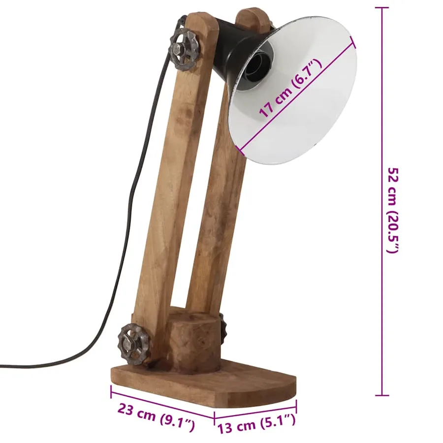 Lampe de bureau 25 W noir 23x13x52 cm E27 - 11