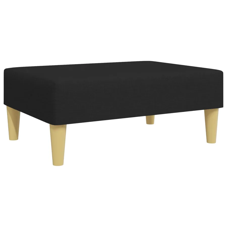Repose-pied noir 77x55x31 cm tissu - 2