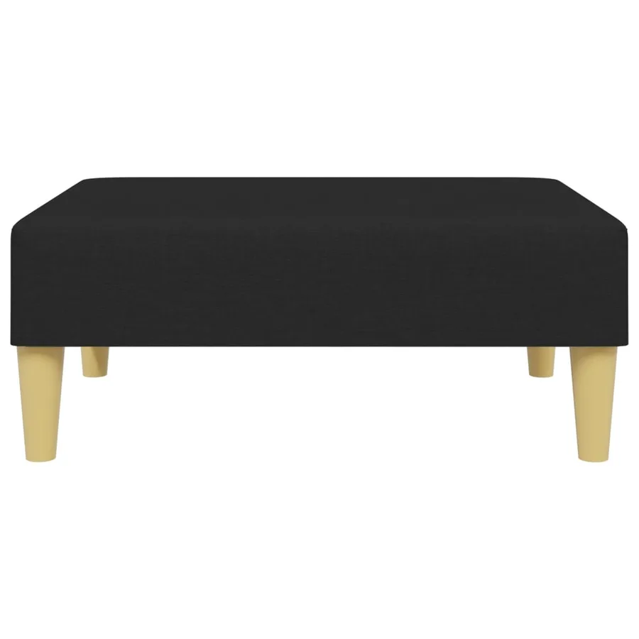 Repose-pied noir 77x55x31 cm tissu - 4