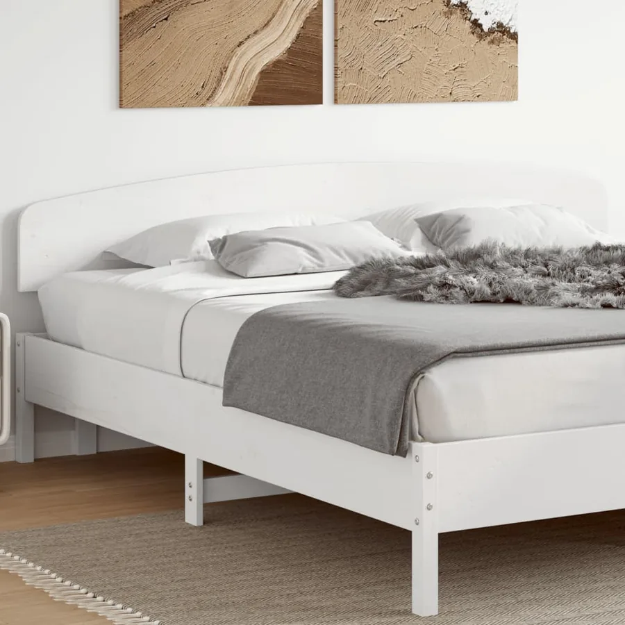 Tête de lit blanc 200 cm bois massif de pin