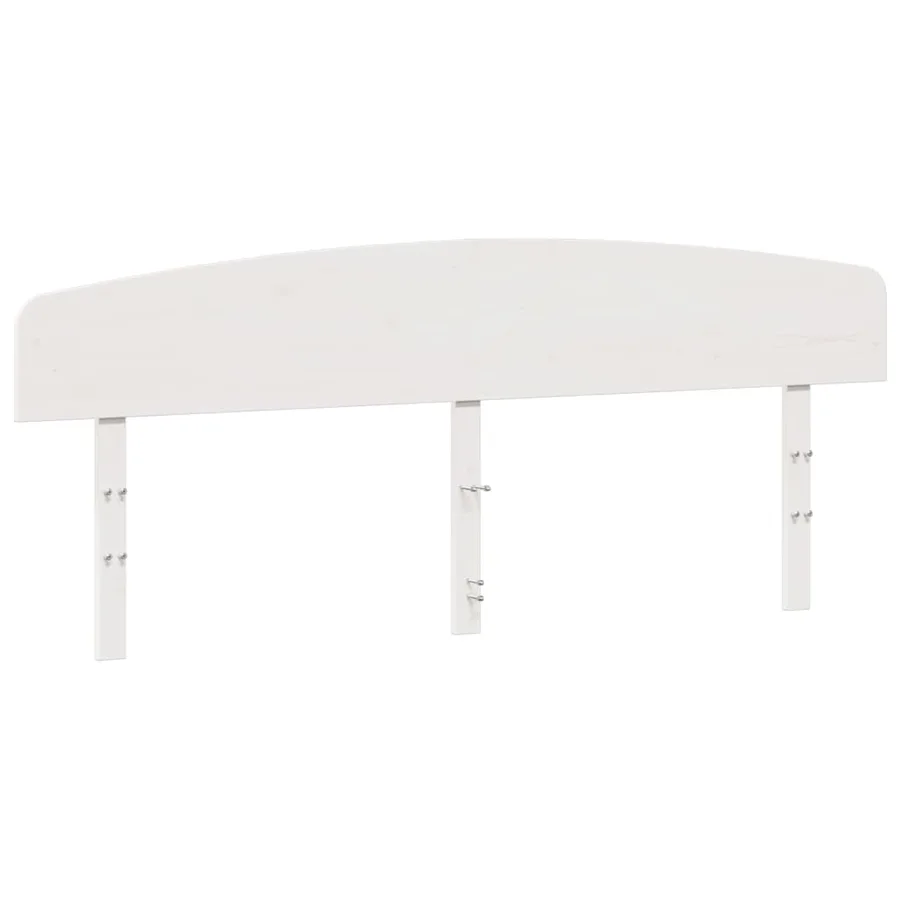 Tête de lit blanc 200 cm bois massif de pin - 2