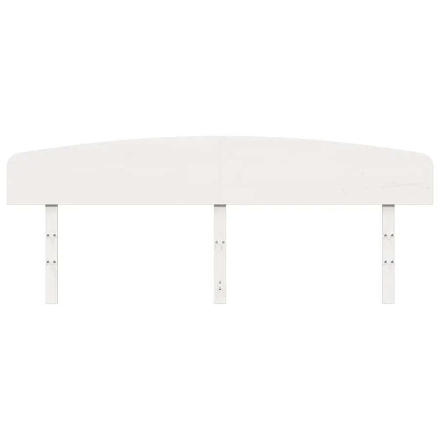 Tête de lit blanc 200 cm bois massif de pin - 4