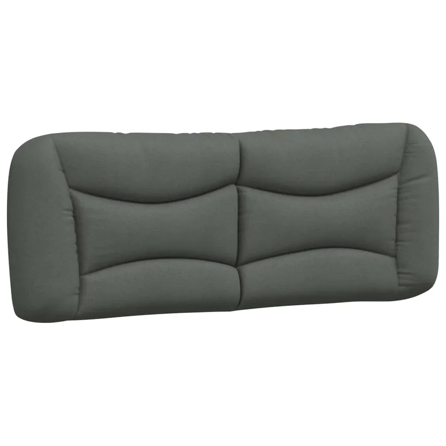 Lit avec matelas Hvar gris foncé 140x190 cm tissu - 5