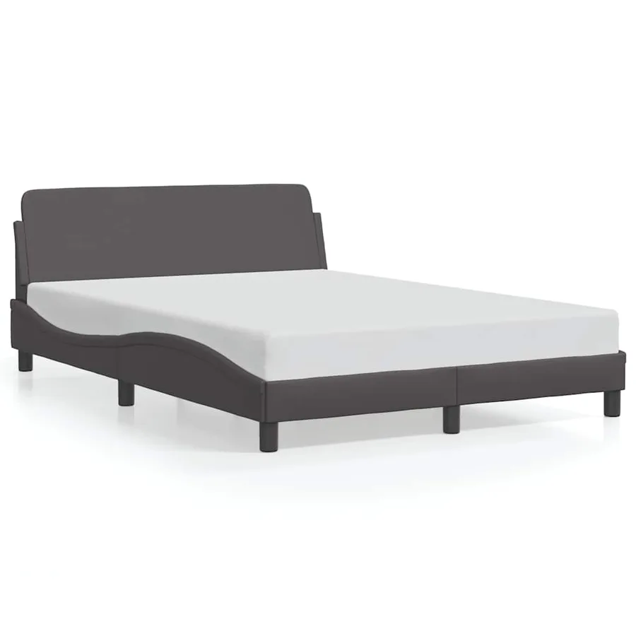 Cadre de lit Dover gris 140x190 cm similicuir - 2