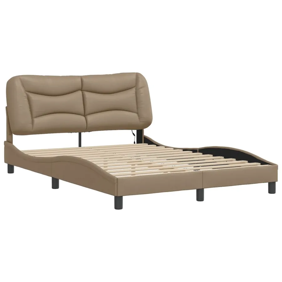 Cadre de lit avec LED sans matelas Hvar cappuccino 140x190 cm - 3