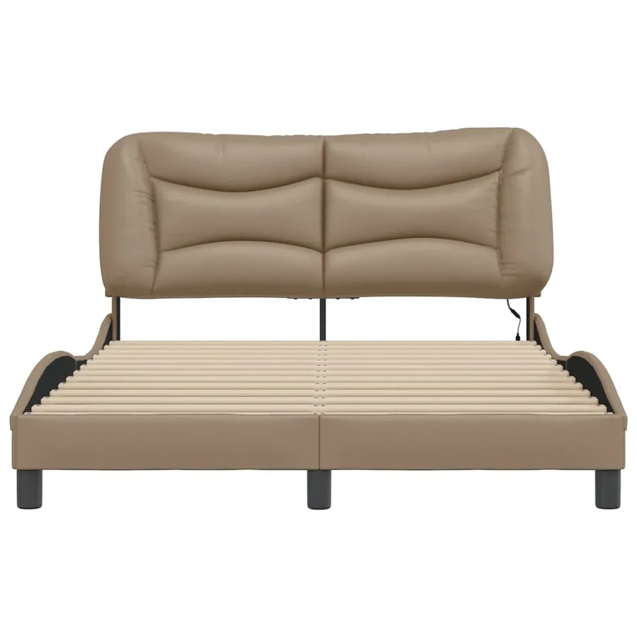 Cadre de lit avec LED sans matelas Hvar cappuccino 140x190 cm - 6