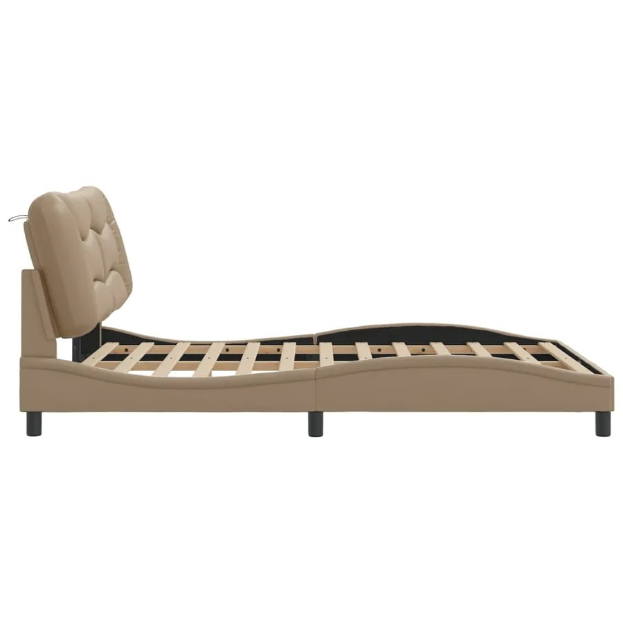 Cadre de lit avec LED sans matelas Hvar cappuccino 140x190 cm - 8