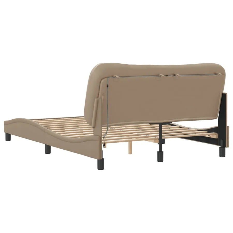 Cadre de lit avec LED sans matelas Hvar cappuccino 140x190 cm - 9
