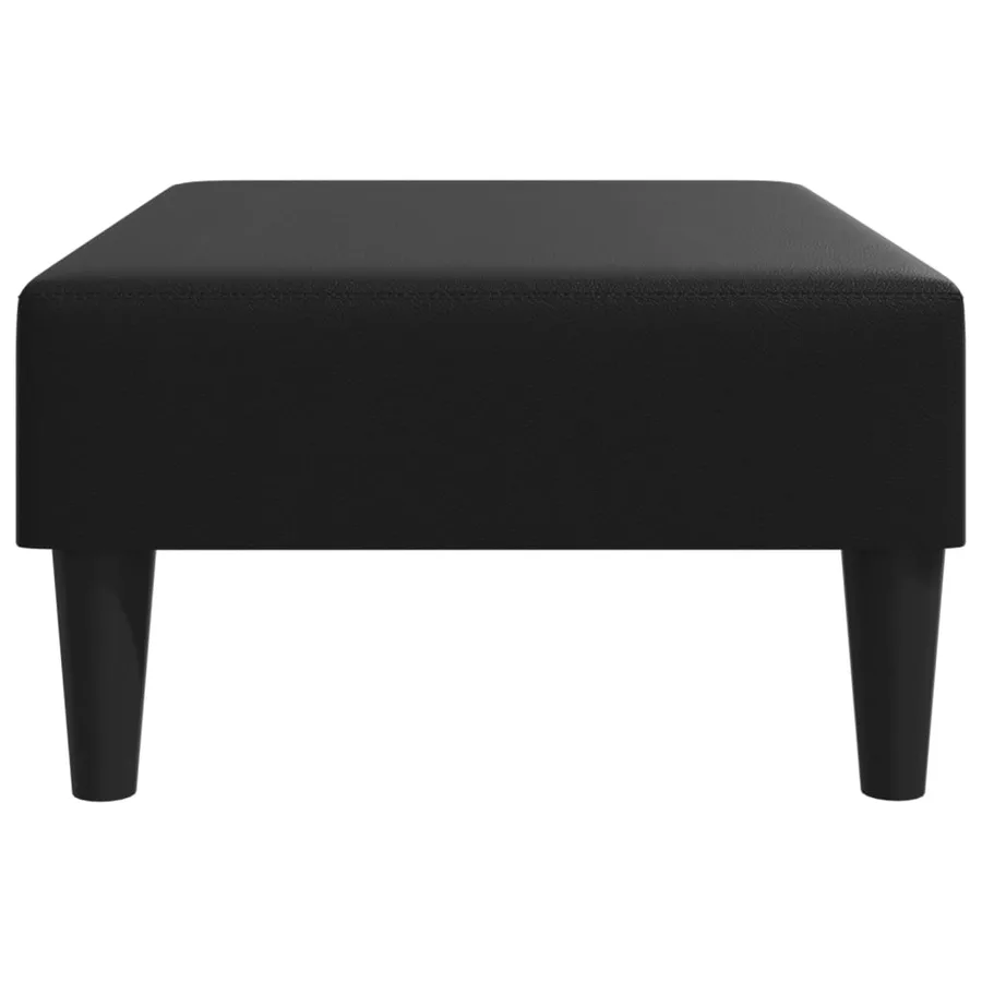 Repose-pied noir 77x55x31 cm similicuir - 5