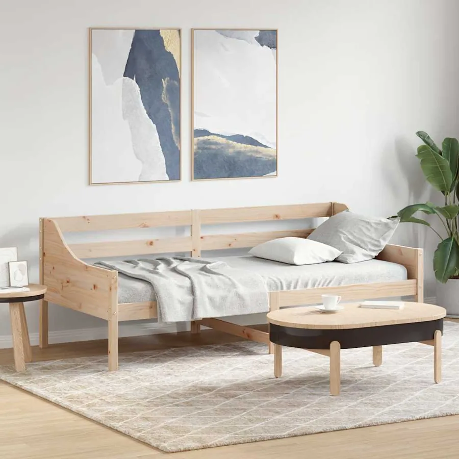 Lit de jour sans matelas 80x200 cm bois de pin massif