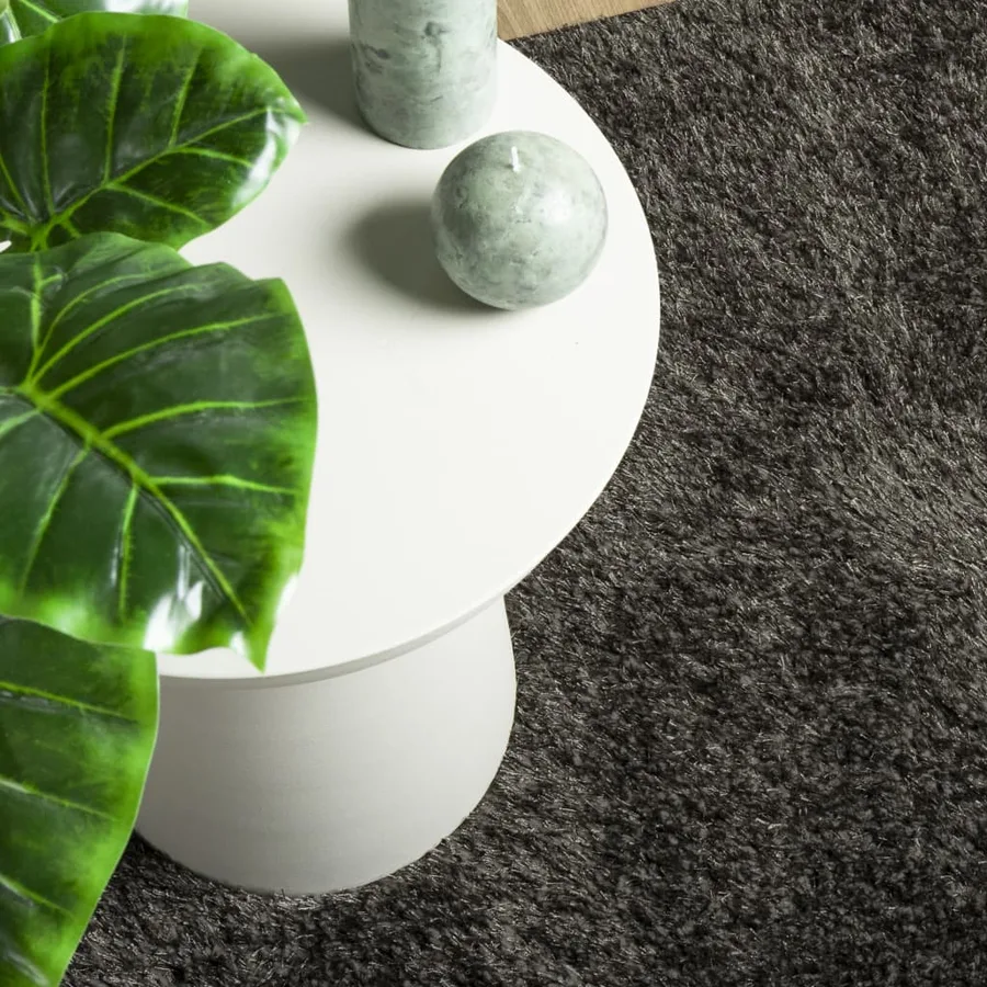 Tapis ISTAN à poils longs aspect brillant anthracite 100x200 cm - 7