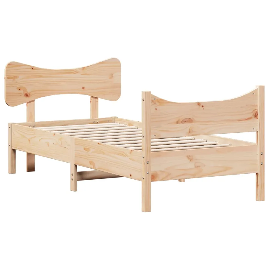 Cadre de lit sans matelas 90x200 cm bois de pin massif - 3