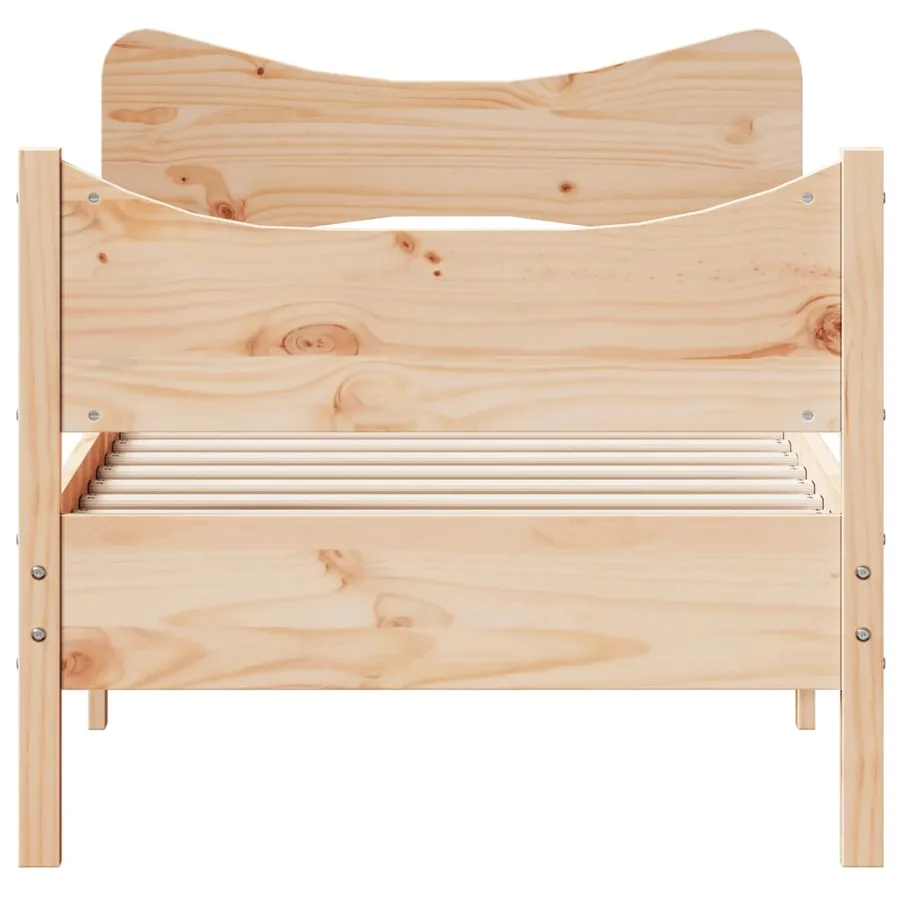 Cadre de lit sans matelas 90x200 cm bois de pin massif - 4