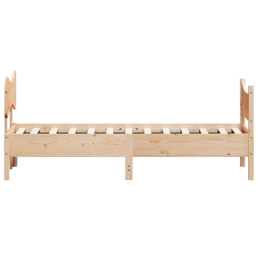 Cadre de lit sans matelas 90x200 cm bois de pin massif - 5