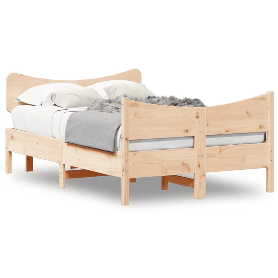 Cadre de lit sans matelas 120x200 cm bois de pin massif - 2