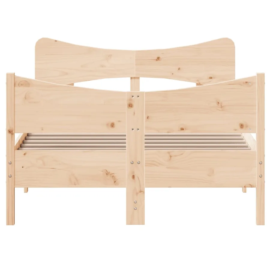 Cadre de lit sans matelas 120x200 cm bois de pin massif - 4
