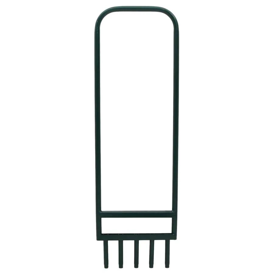 Aérateur de pelouse 5 dents creuses vert acier enduit de poudre - 2
