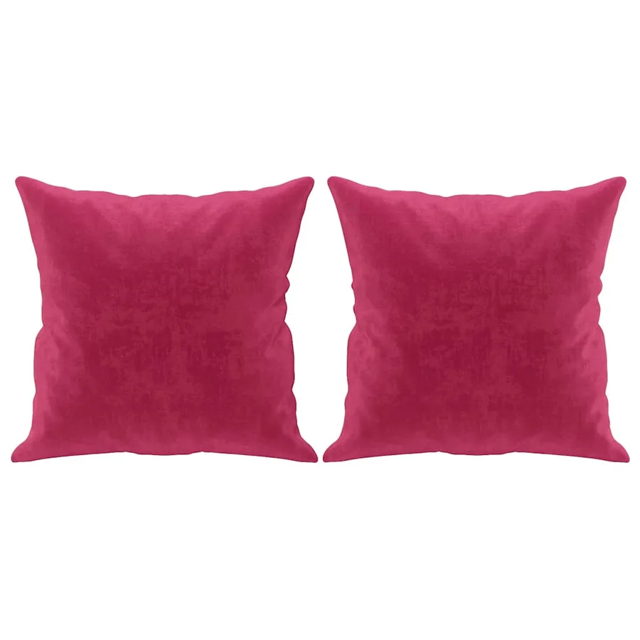 Canapé 2 places avec oreillers bordeaux 120 cm velours - 5