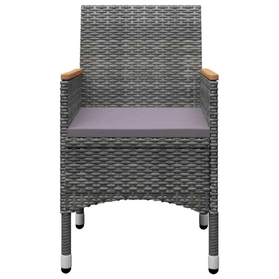 Ensemble à manger de jardin 5 pcs Gris - 4