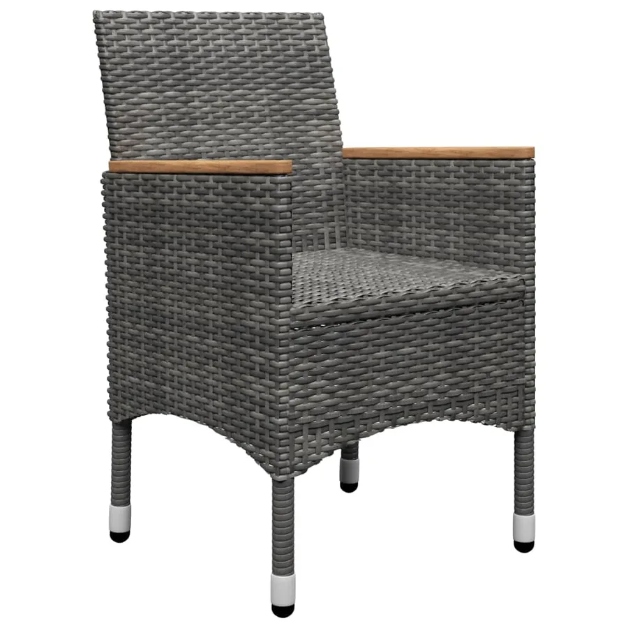 Ensemble à manger de jardin 5 pcs Gris - 6